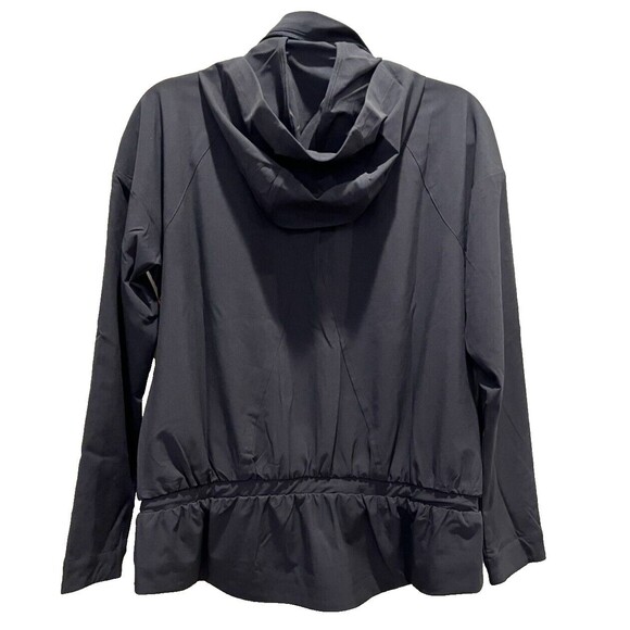 NEW SPANX sz XS Black It's A Cinch Water Resistant Active Zip Up Jacket NWT Hood - Picture 3 of 11